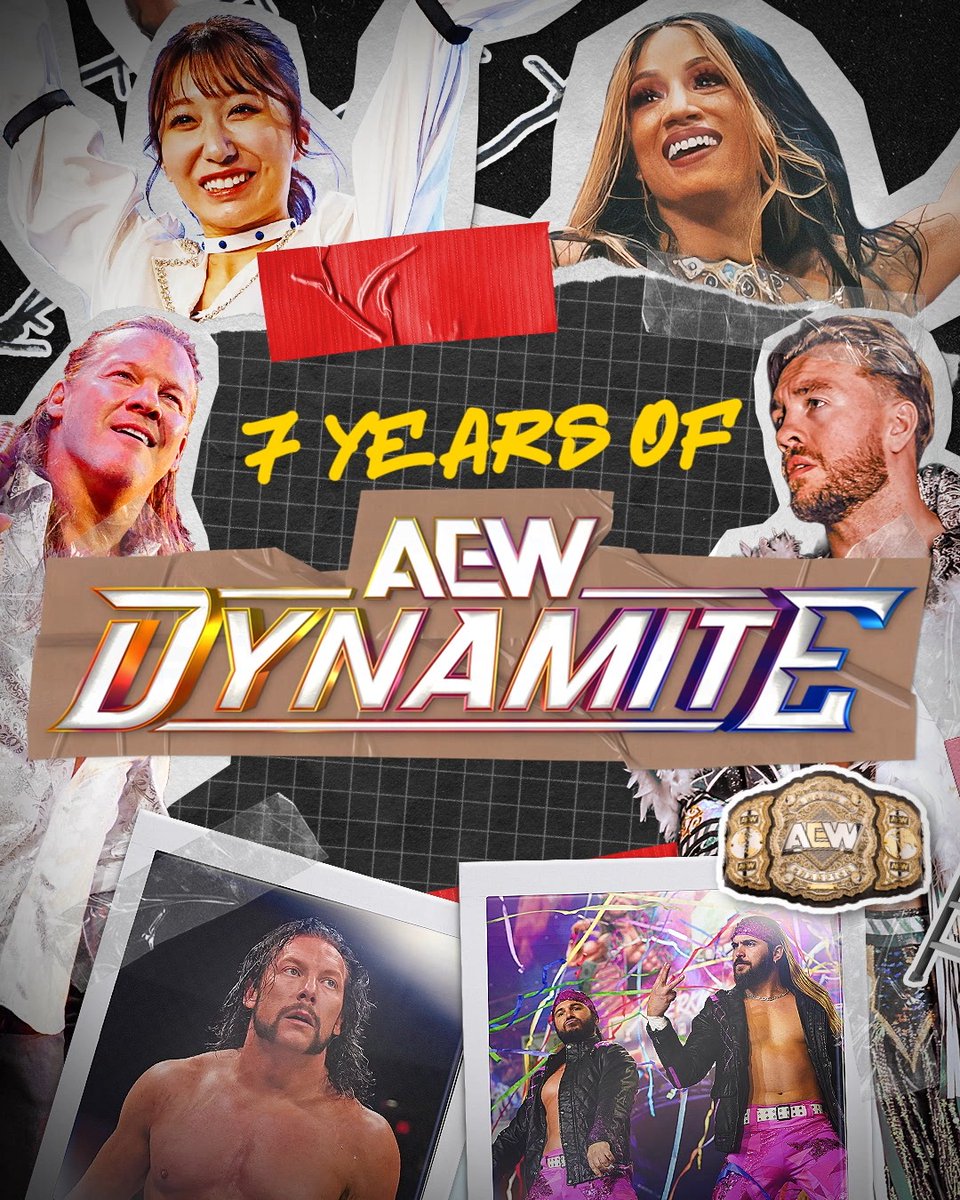 Before we light up Paris with #AEWGrandSlamFrance, we look back at the last seven years of #AEWDynamite! Join us TONIGHT at 8/7c on TBS and HBO Max