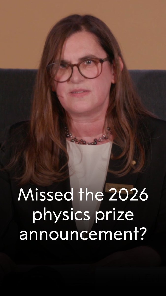 "The 2026 Nobel Prize in Physics is awarded to Francis Halzen." Watch to catch up on all the news from the announcement of today's physics prize.