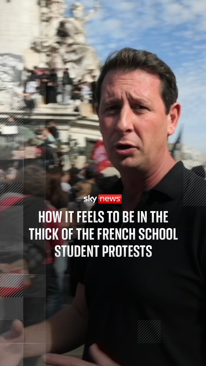 French police are clashing with protesters and firing tear gas as increasingly violent student protests over conditions in schools spread across the country. More than 1,800 schools in France are either shut or partially closed. Alistair Bunkall was among those at one of the demonstrations in Paris. 🔗