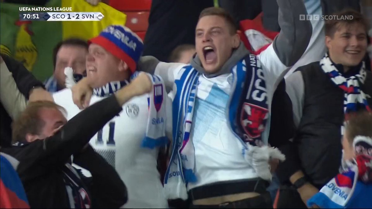 Goal! 🏴󠁧󠁢󠁳󠁣󠁴󠁿 Scotland 1-2 Slovenia 🇸🇮 Boos at Hampden as Scotland fall behind at home to Slovenia. 📺 Watch on BBC Scotland and BBC Two