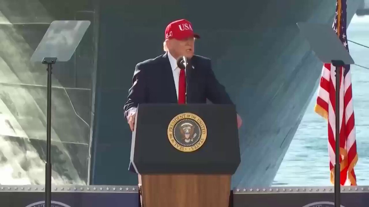 BREAKING: President Trump announces construction of the largest new shipyard in the United States since WWII at Sparrows Point in Maryland — with Anduril Industries $3.7B investment alongside the Navy's $2.9B contribution.