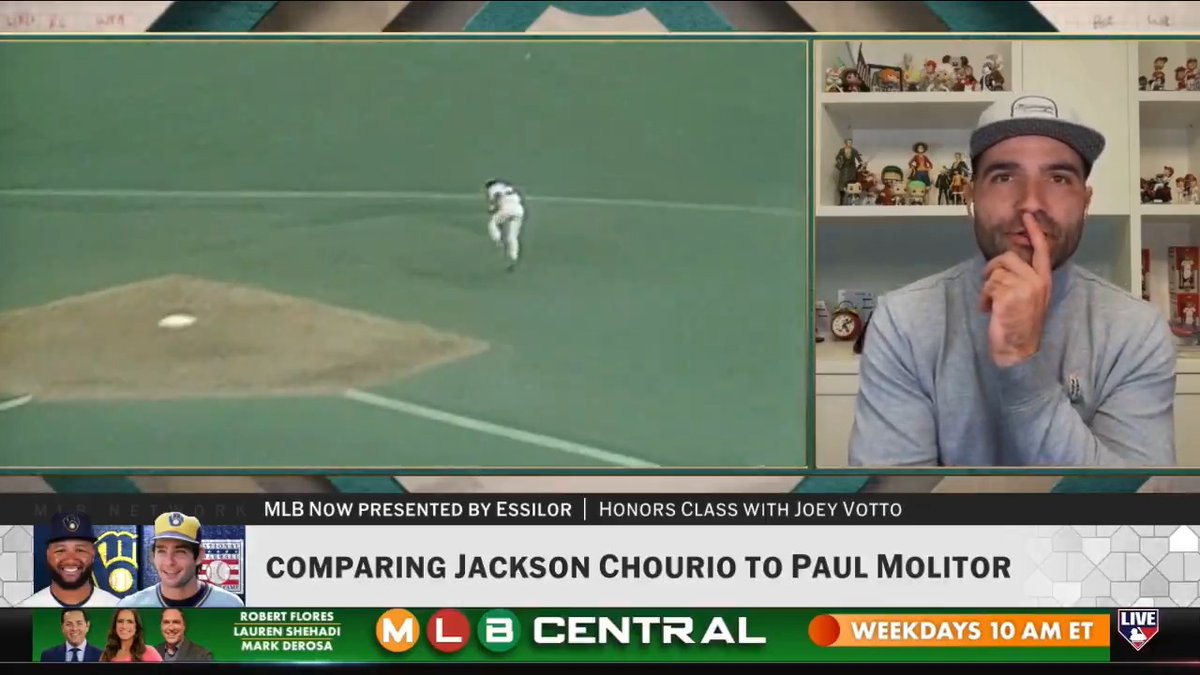 Is Jackson Chourio today's Paul Molitor? 👀 Joey Votto explains the similarities he sees between the current and former Milwaukee Brewers stars.