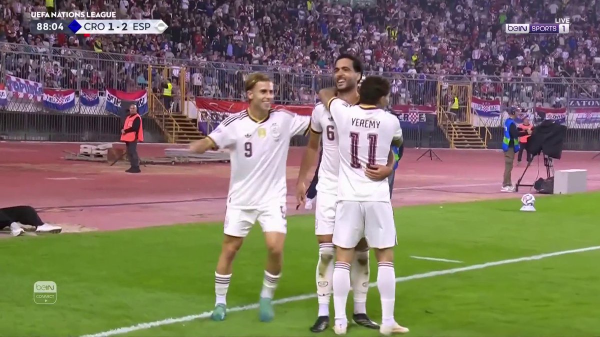 ⚽ ميكيل ميرينو يواصل التألق ويبصم على الهدف الثاني لإسبانيا أمام كرواتيا 🇪🇸🔥 #دوري_الأمم_الأوروبية