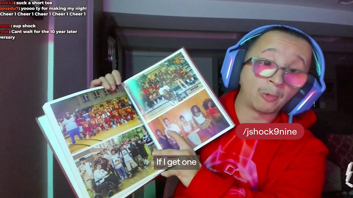 Jshock’s reaction to his Streamer U yearbook photo