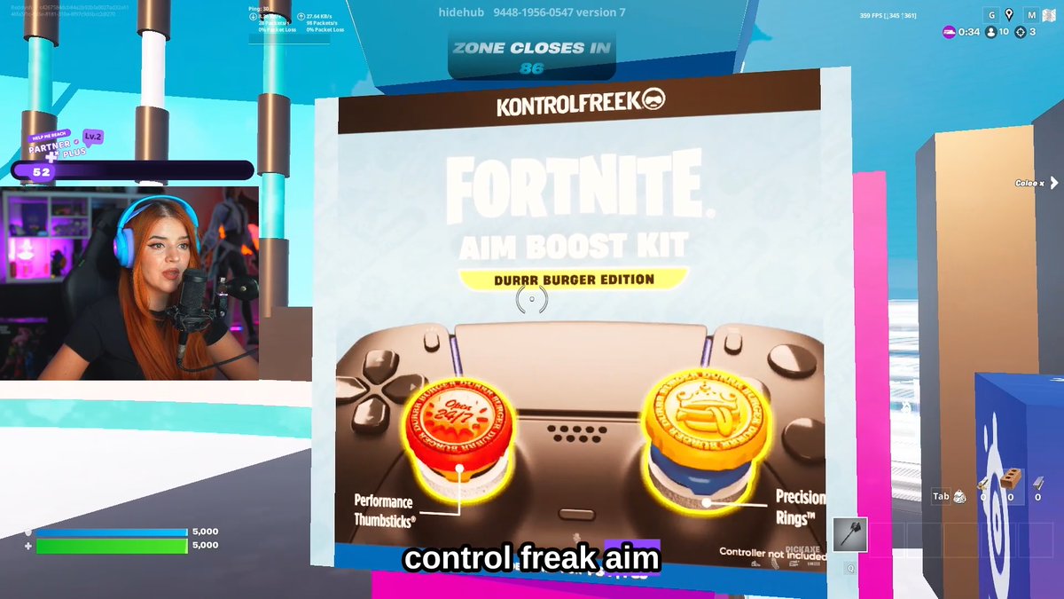 Reddysh checking out the new KontrolFreek x Fortnite Collection in-game 🤩 And did I hear giveaway? Make sure to visit their Twitch! 🎮