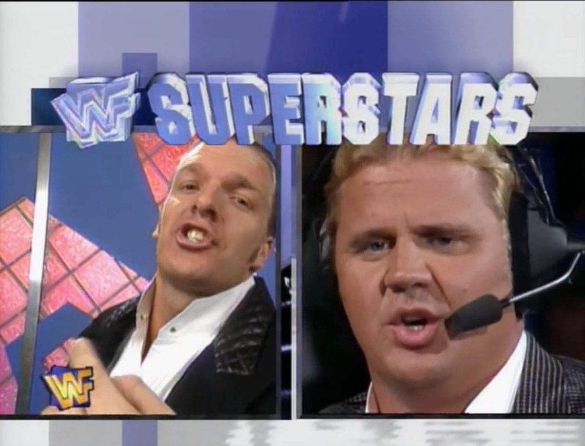 #OnThisDayInWWE 30 years ago on Superstars: Hunter Hearst Helmsley begins to call himself Triple H Still has his weird posho accent though