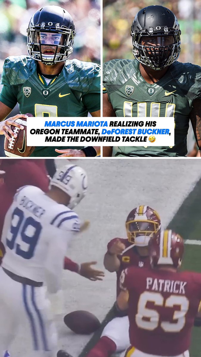 Made sure Mariota saw him too 😂🤝 (via @nfl)