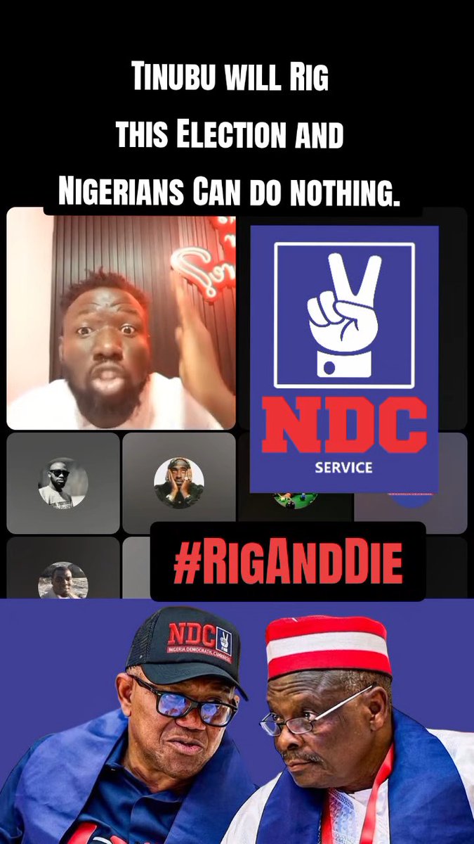 Tinubu/APC will Rig This Election and Nigerians can do Nothing. Note: This is not a conversation inspired by Peter Obi or Kwankwaso, The NDC, OBIdients Movement and OK Movement. #RigAndDie
