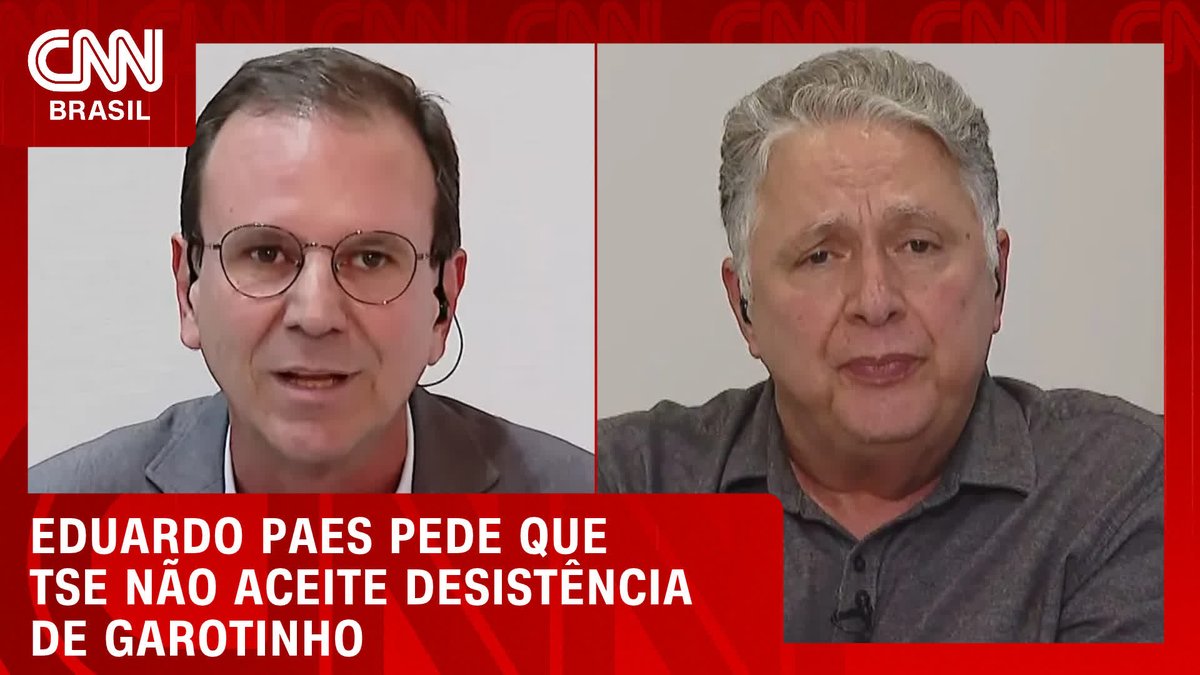 Eduardo Paes pede que TSE não aceite desistência de Garotinho; assista #CNNPrimeTime