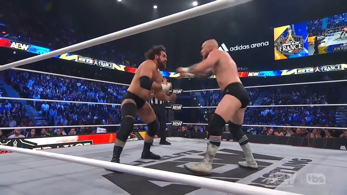 Both Gabe Kidd and Jake Doyle go down! Watch #AEWGrandSlam France on TBS + HBO Max!