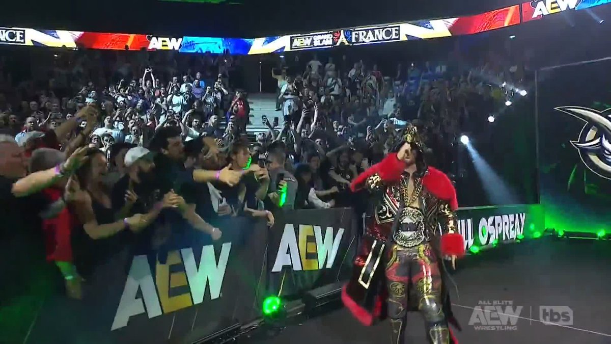 #AEW World Champion Will Ospreay • ウィル・オスプレイ makes his entrance ahead of YOUR #AEWGrandSlam France main event! Watch #AEWGrandSlam France on TBS + HBO Max!