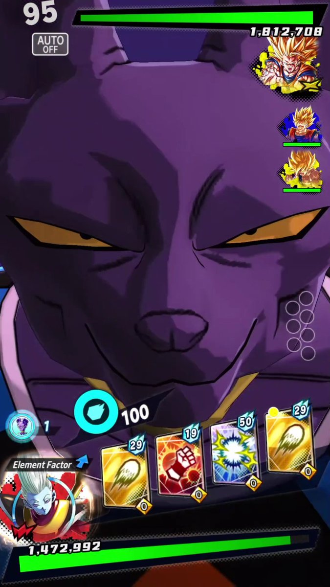 [Supporter "God of Destruction Beerus"] After a certain amount of timer counts, if 3 enemies remain with a "Tag: SS3" in the party, you'll interrupt the enemy's combo! Reduce the required counts by increasing the level and stop most forward-charging Sp./Sp. Move Arts! #DBLegends