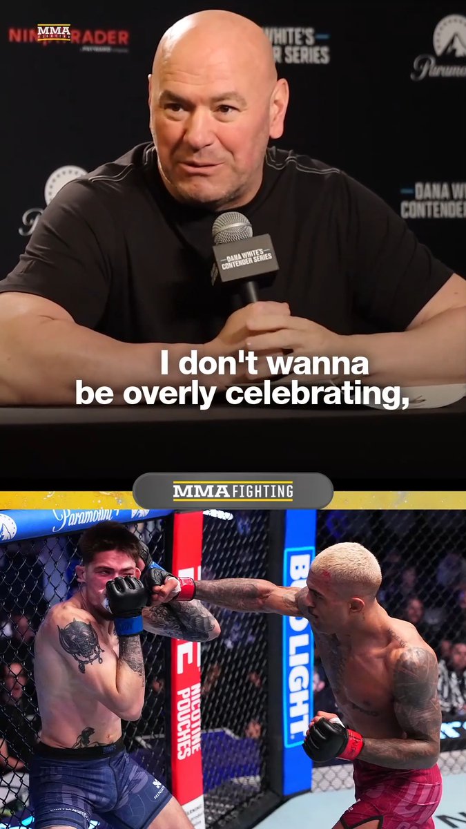 Dana White couldn't contain his excitement over #UFC employee Sal Everett winning by KO on #DWCS: "It's why I got up and walked out right after he won. I don't want to be overly celebrating when this other kid got knocked out. … I'm happy for [Sal]."