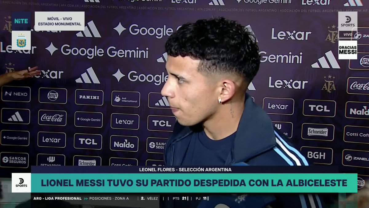 🇦🇷🗣️LEONEL FLORES s/LIONEL MESSI: "No me animé a pedirle la foto, le hice que me firme la camiseta, después cuando me dio el pase me dijo que HAGA GOL porque había controlado, podría haber hecho el gol. Todo lo que venga de él, hay que tomarlas".
