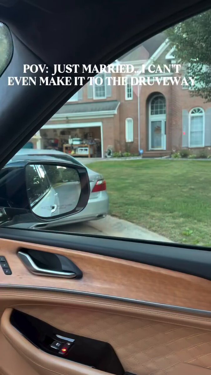 I thought he was gonna say something Romantic…but instead…I pulled up and this was what was on my husband’s mind in the middle of the day. I couldn’t even make it in the driveway. lol.