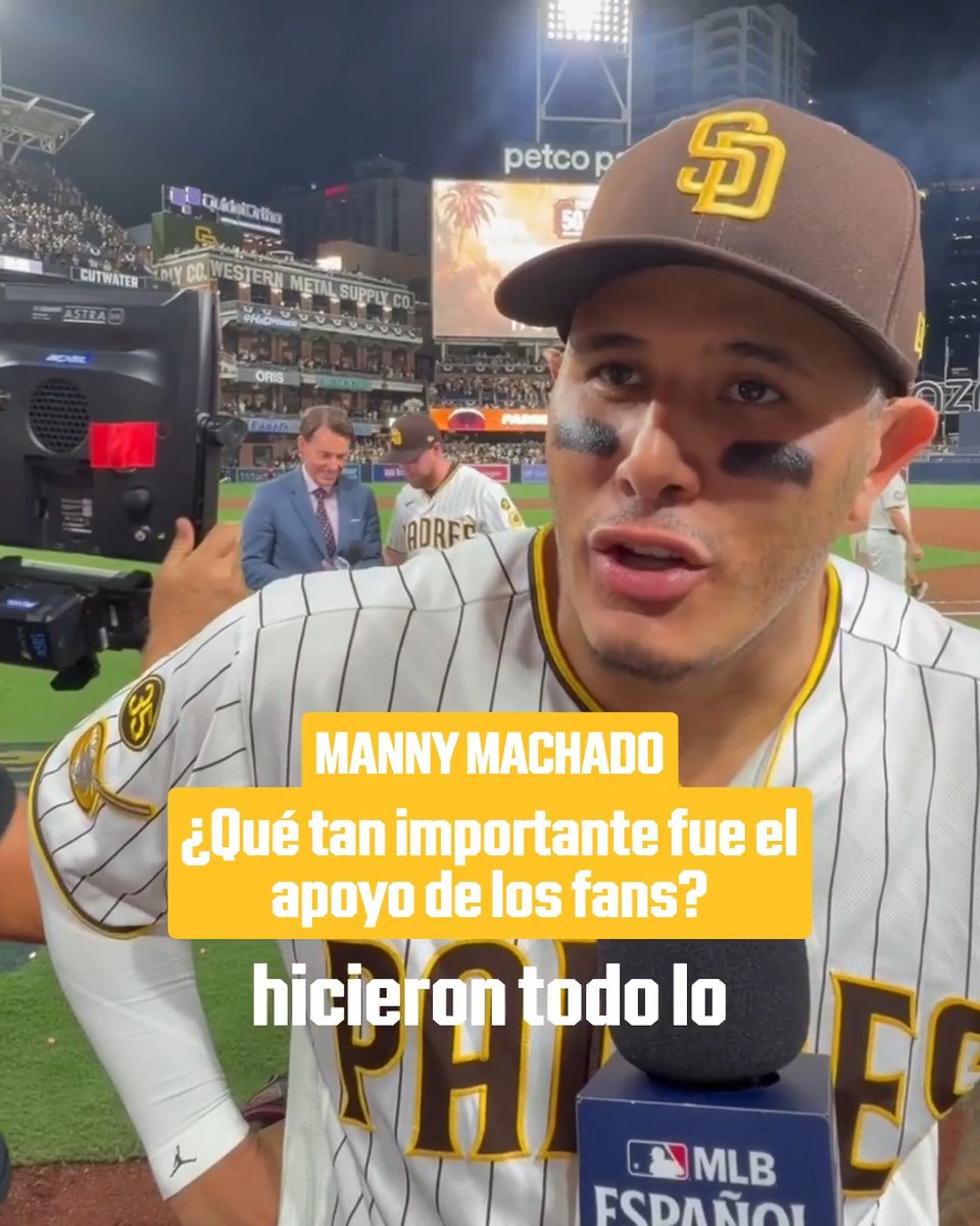El apoyo de la fanaticada en Petco Park tiene un efecto especial en Manny Machado y los Padres de San Diego. 💛
