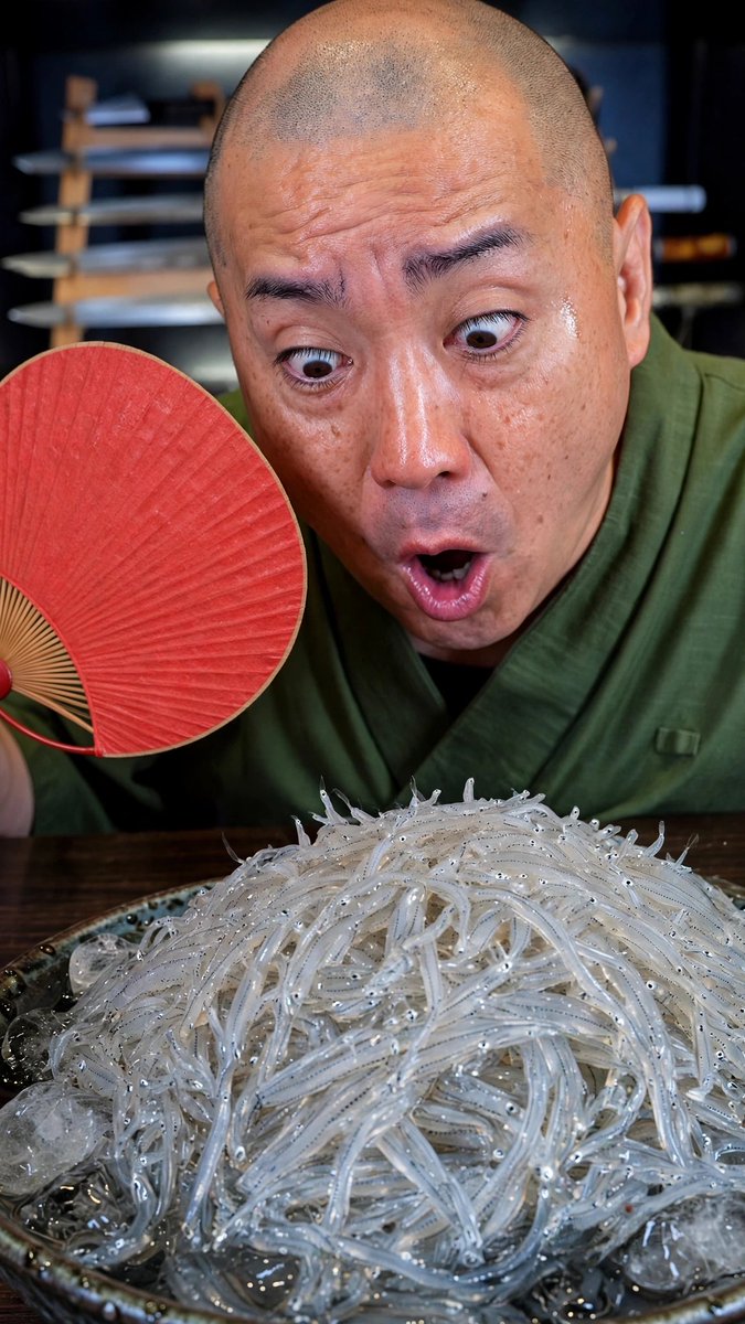 しらすの握り、レベル1から3🍣 Lv.1 生しらす Lv.2 釜揚げしらす Lv.3 いくら乗せ どのレベルが食べたい？ #しらす