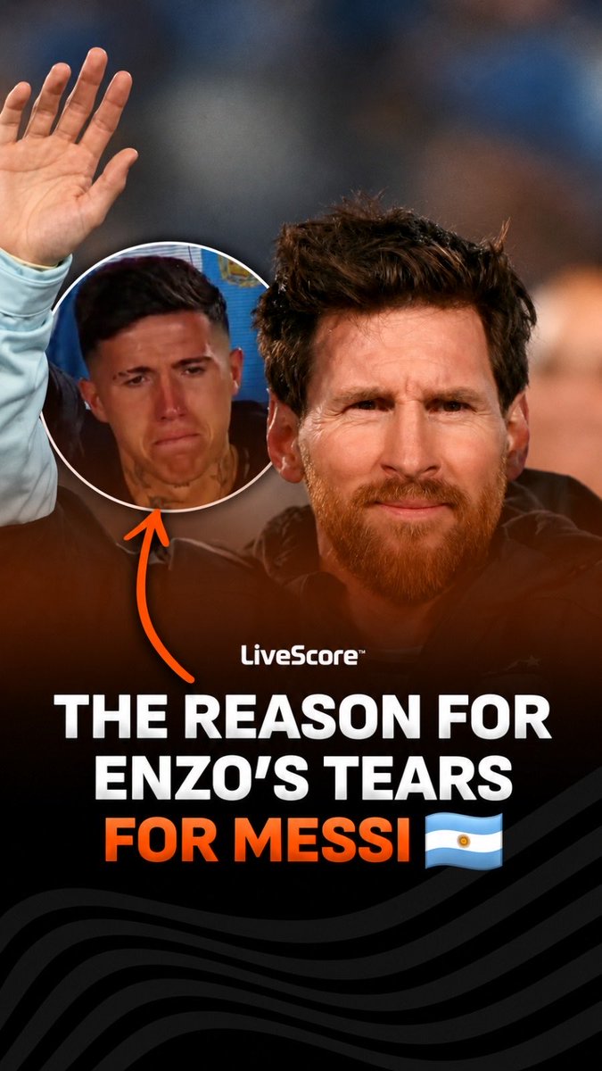 The reason why Enzo cried 😢🇦🇷 Enzo wrote a letter to Messi when he was 15 asking him to unretire. 10 years later they won everything together as teammates 🫶🥺 ‘🎥 / TyC Sports
