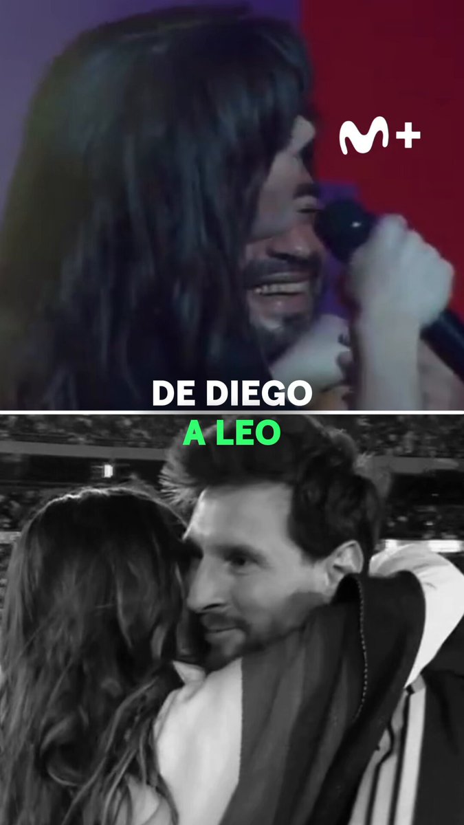 𝐃𝐞 𝐌𝐚𝐫𝐚𝐝𝐨𝐧𝐚, 𝐚 𝐌𝐞𝐬𝐬𝐢. 💕🇦🇷 La cantante argentina, 𝐥𝐚 𝐒𝐨𝐥𝐞, unió generaciones con las dos leyendas albicelestes. #AD10S #LaCasaDelFútbol