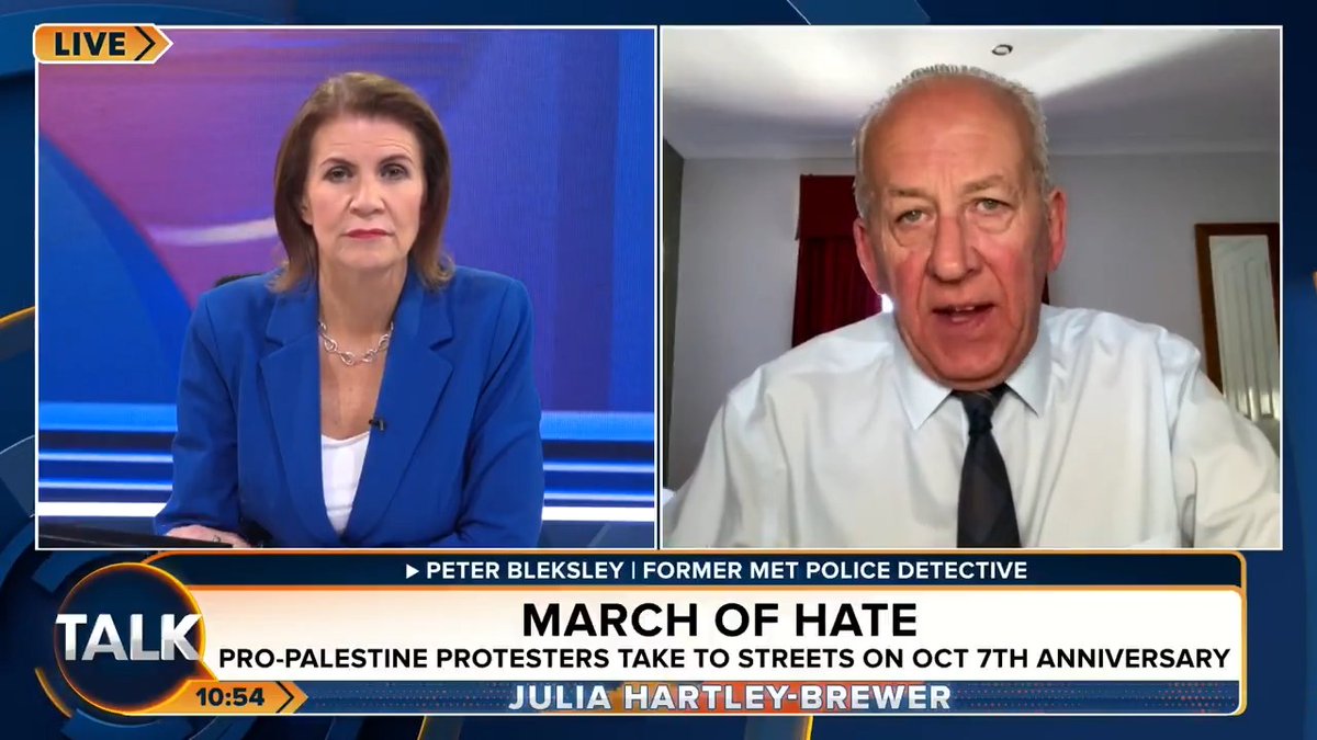 🚨"Antisemitic students have decided that today of all days is the day for them to march across London to show solidarity with the pro-Palestinian cause." Julia Hartley-Brewer and Peter Bleksley discuss the hate march taking place today. Julia Hartley-Brewer | Peter Bleksley