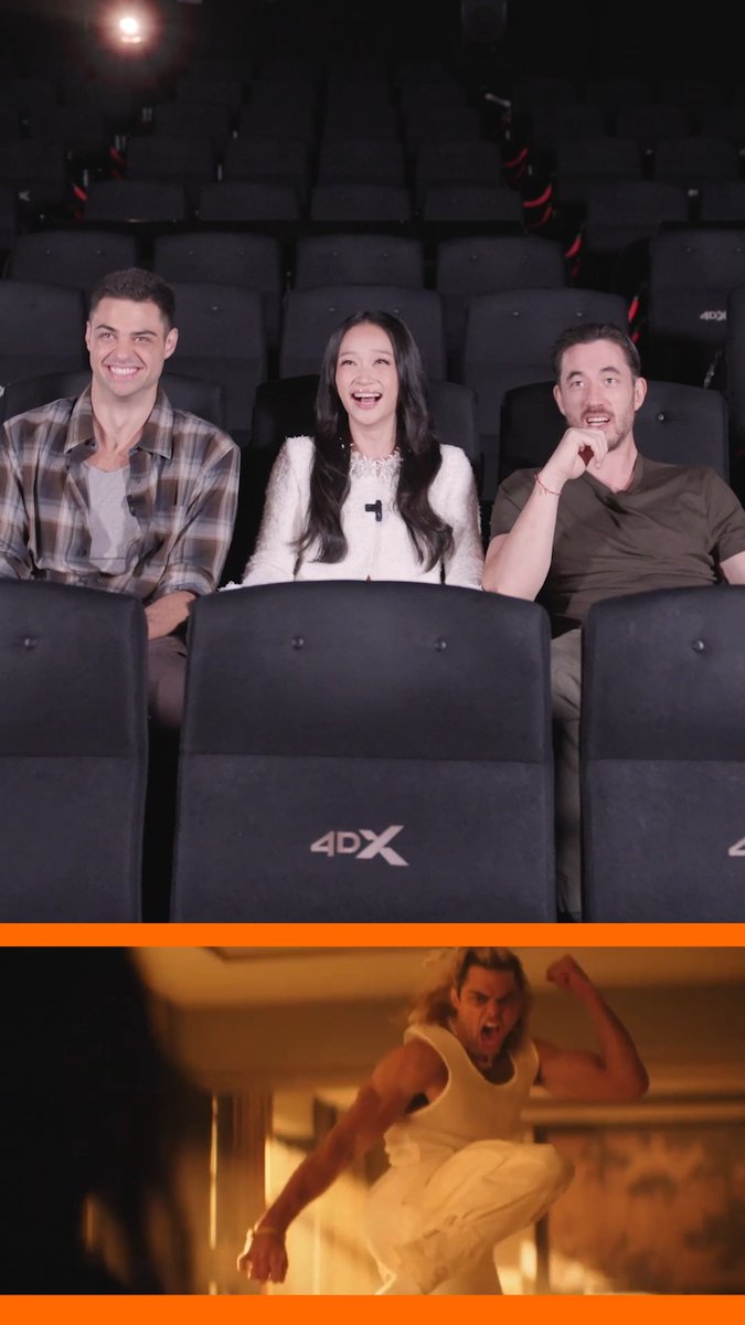 Street Fighter cast reacts to seeing the film in 4DX for the first time💥🥊 #StreetFighterMovie #4DX