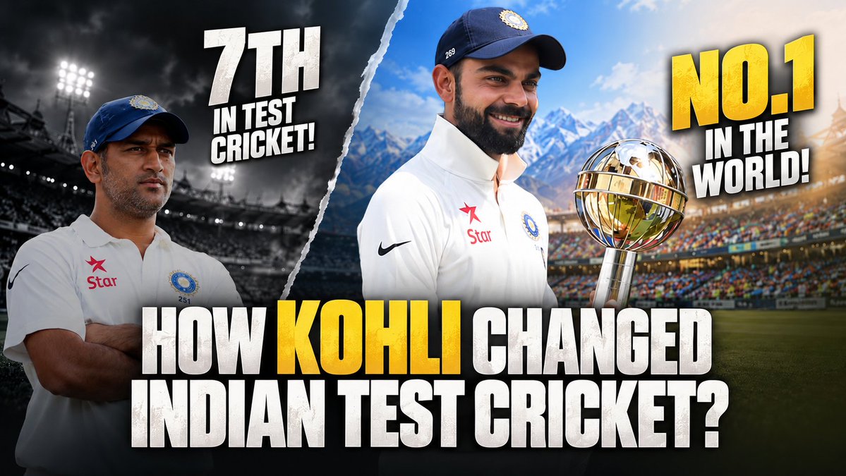 7th to World No. 1! 🏆 🥇 How Virat Kohli changed Indian Test cricket❓ Watch here ⬇️