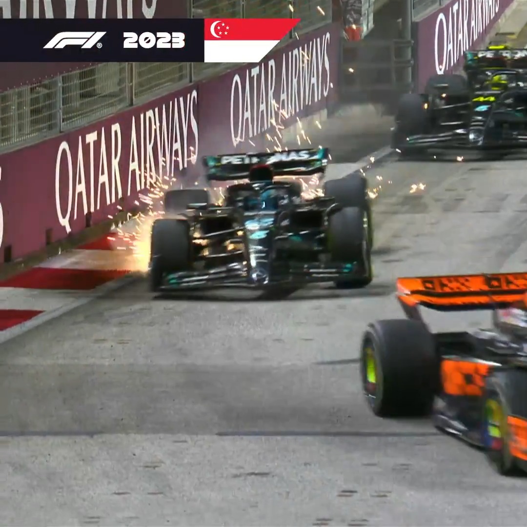 He certainly made up for it! 🏆 From despair in 2023 to victory two years later for George Russell 😮‍💨 #F1 #SingaporeGP Mercedes-AMG PETRONAS F1 Team