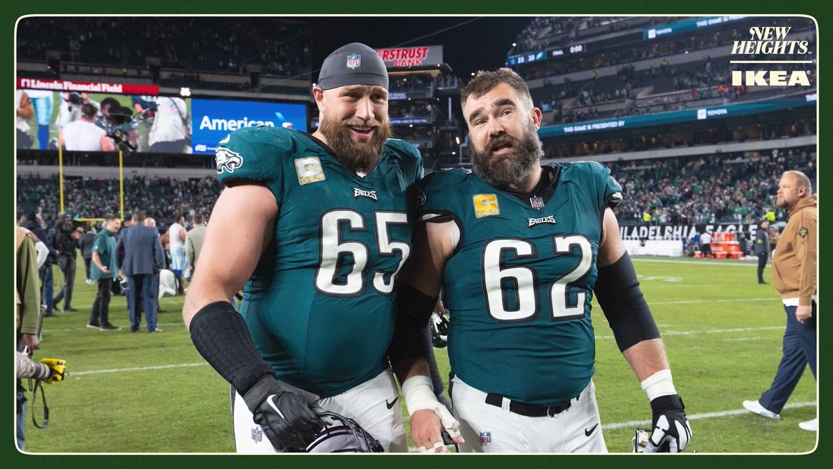 "We're talking about a guy that's an all-time Eagle, a Hall of Fame player, a dude that means the world to me ... at the end of the day he'll look back and realize that he was one of the best tackles to play in the NFL" Jason and Travis react to the news of Lane Johnson's retirement