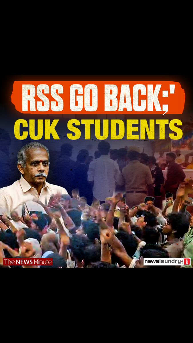 RSS go back: CUK students protest against Vande Mataram seminar