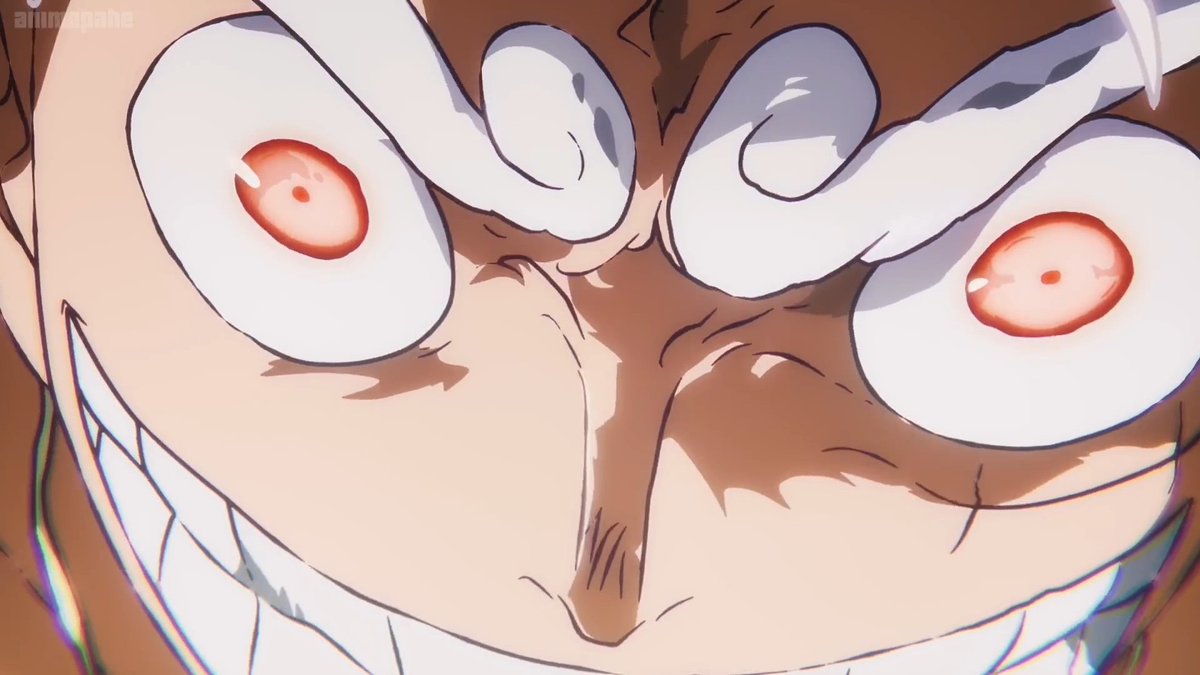 still one of the best additions by the anime showing us how terrifying gear 5 luffy looks from his opponents perspective