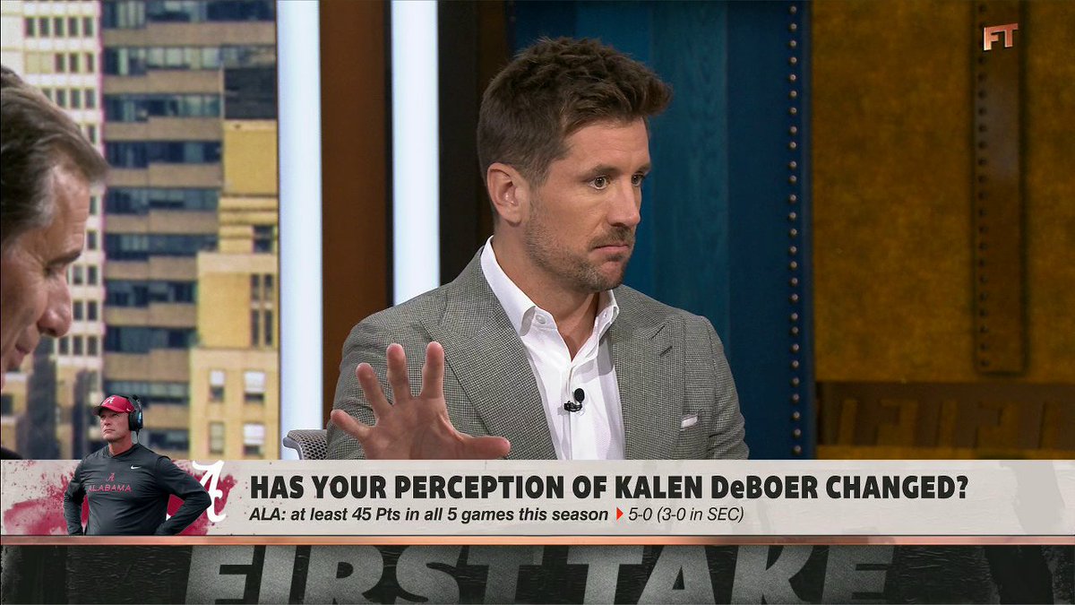 “This is a different age in college football.” Jordan Rodgers gives credit to Kalen DeBoer and Alabama for their impressive start of the season 👏