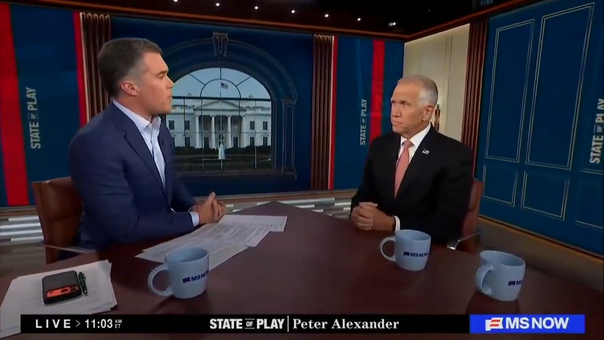 Thom Tillis with the least reassuring answer we've ever seen regarding the future of America's law and order.
