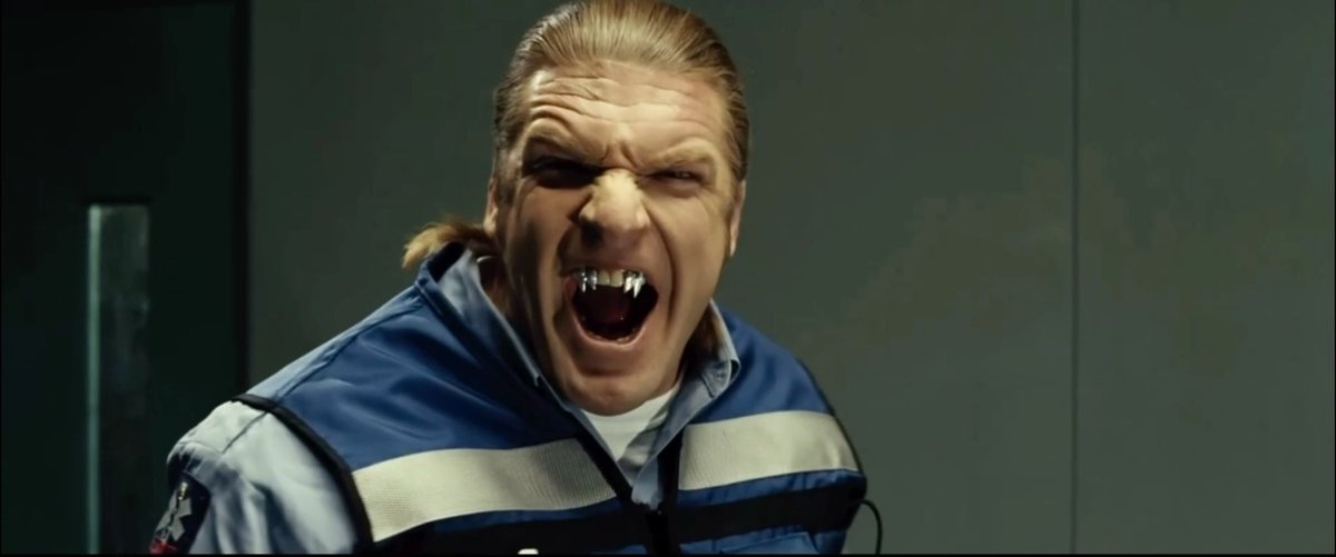 Throwback: When Triple H appeared in ‘BLADE: Trinity’ along side Ryan Reynolds and Wesley Snipes as a vampire named Jarko Grimwood. (2004)