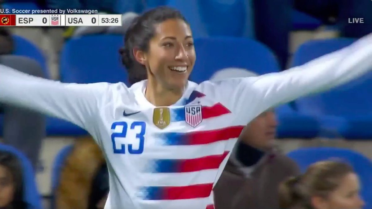In honor of the USWNT playing Spain this weekend, let's revisit this iconic Christen Press solo goal from 2019 💨🇺🇸 🎥: U.S. Women's National Soccer Team