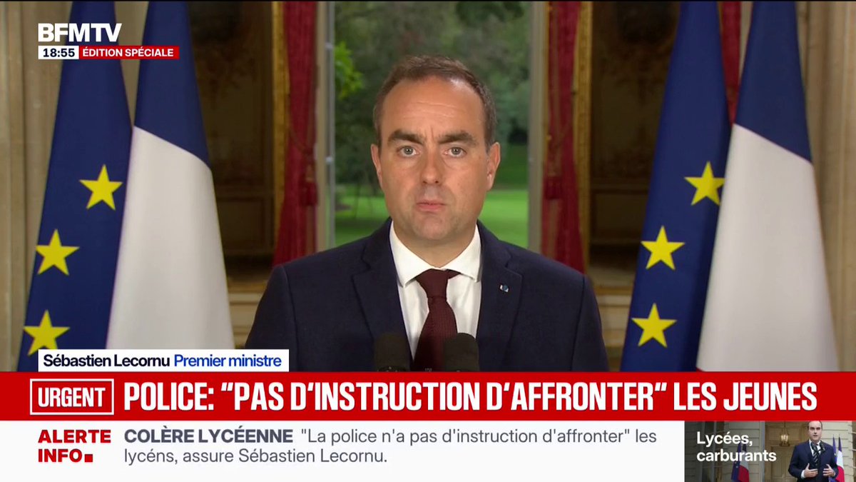 Mobilisation lycéenne: "Les premières décisions du gouvernement seront présentées à la fin du mois d'octobre", annonce Sébastien Lecornu