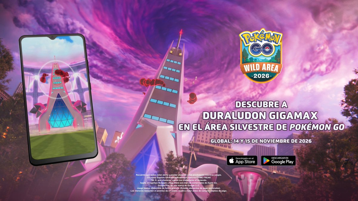 ¡Atención, Entrenadores y Entrenadoras! ¡Duraludon Gigamax tendrá un gran debut durante el Área Silvestre de Pokémon GO! Con un poco de suerte, podrán encontrarse con uno Brillante ✨