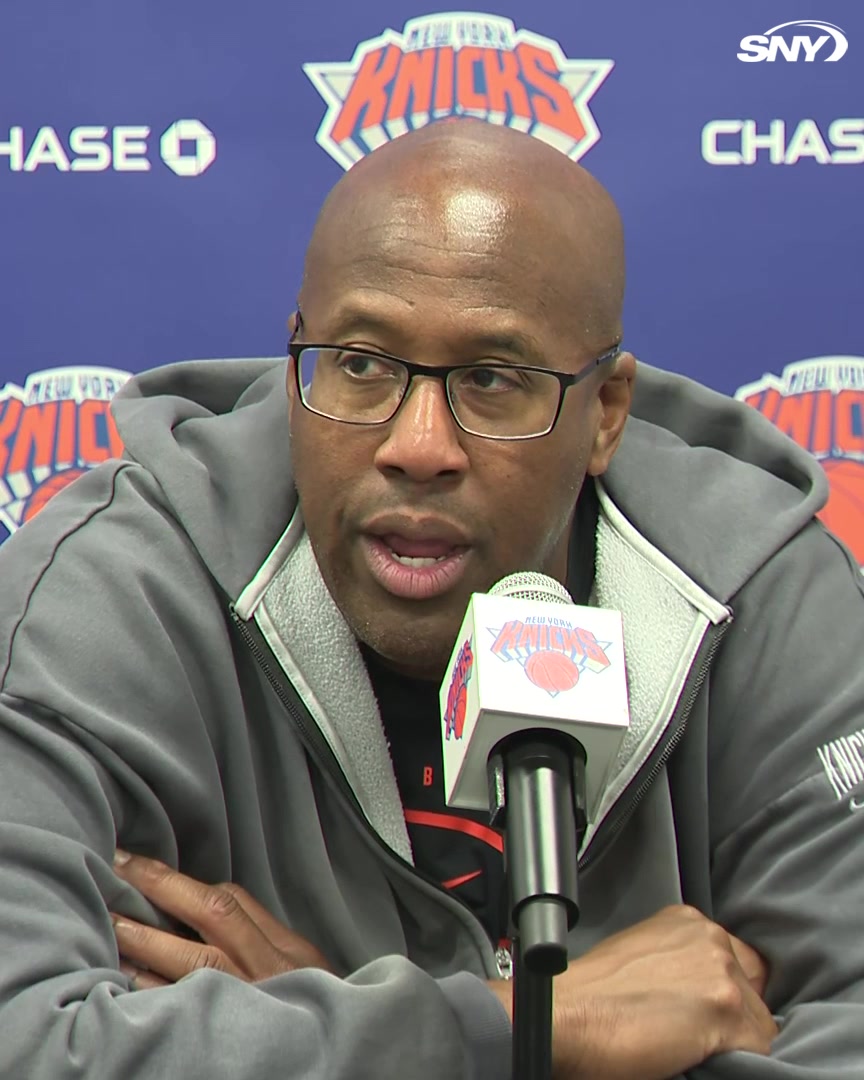Mike Brown took the Knicks' starting five aside, looked at his bench players today at practice and said: "Everybody else in this gym, you're fighting - either to make the team or for minutes"