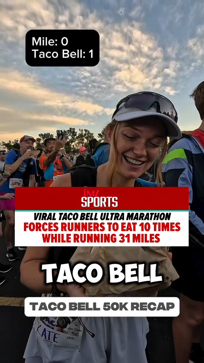 🌮 Denver’s viral Taco Bell 50K challenges runners to complete an ultramarathon while stopping to eat Taco Bell throughout the course — and organizers actually made it HARDER this year after too many people finished last time. 🎥: Instagram/road_to_leadville