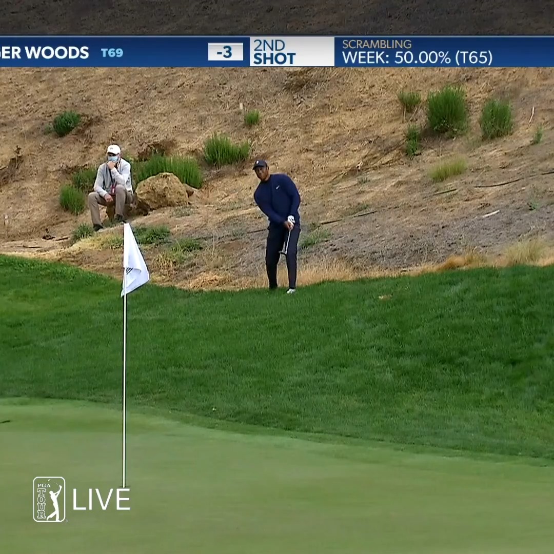A scrambling masterclass from Tiger Woods at the 2020 @BaycurrentClassic 👏 #TourVault