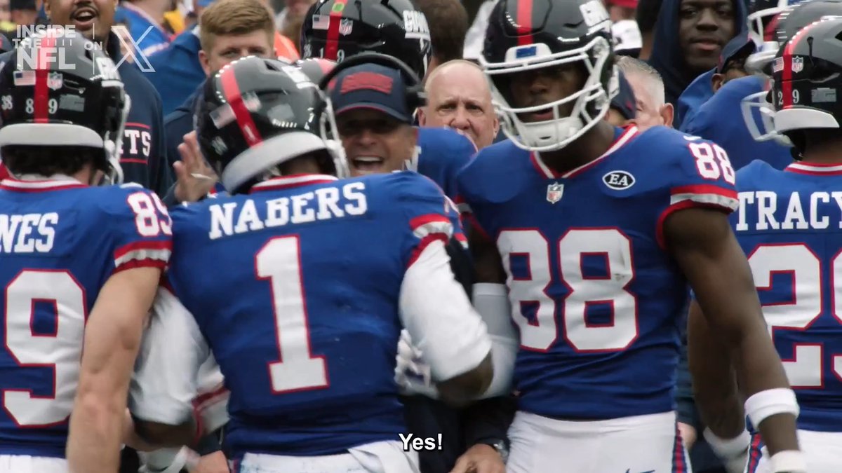 "Just keep getting me the ball, please." Coach Harbaugh relayed Malik Nabers' message to his staff after his touchdown 😤 @insidethenfl Week 4 Mic'd Up on X