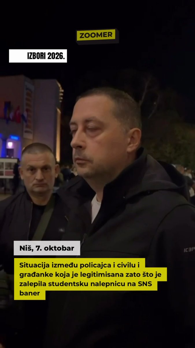 Snimak situacije između aktivistkinje i policajca u civilu, nakon što je aktivistkinja legitimisana. U nastavku videa čućete i izjavu aktivistkinje o ovoj situaciji. Sa lica mesta izveštava dopisnik ZOOMER-a Aleksa NIKOLIĆ