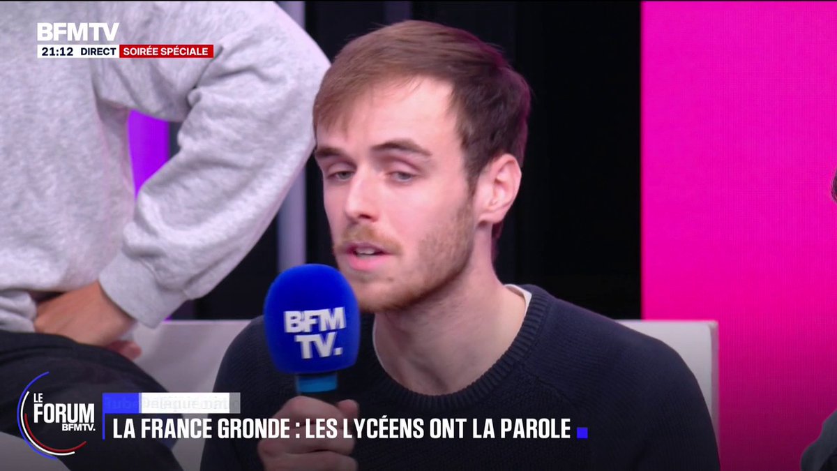 Mouvement lycéen: "Le blocage entrave complètement la liberté d'étudier des lycéens et des étudiants", estime Rubens, délégué national de l'UNI #ForumBFMTV
