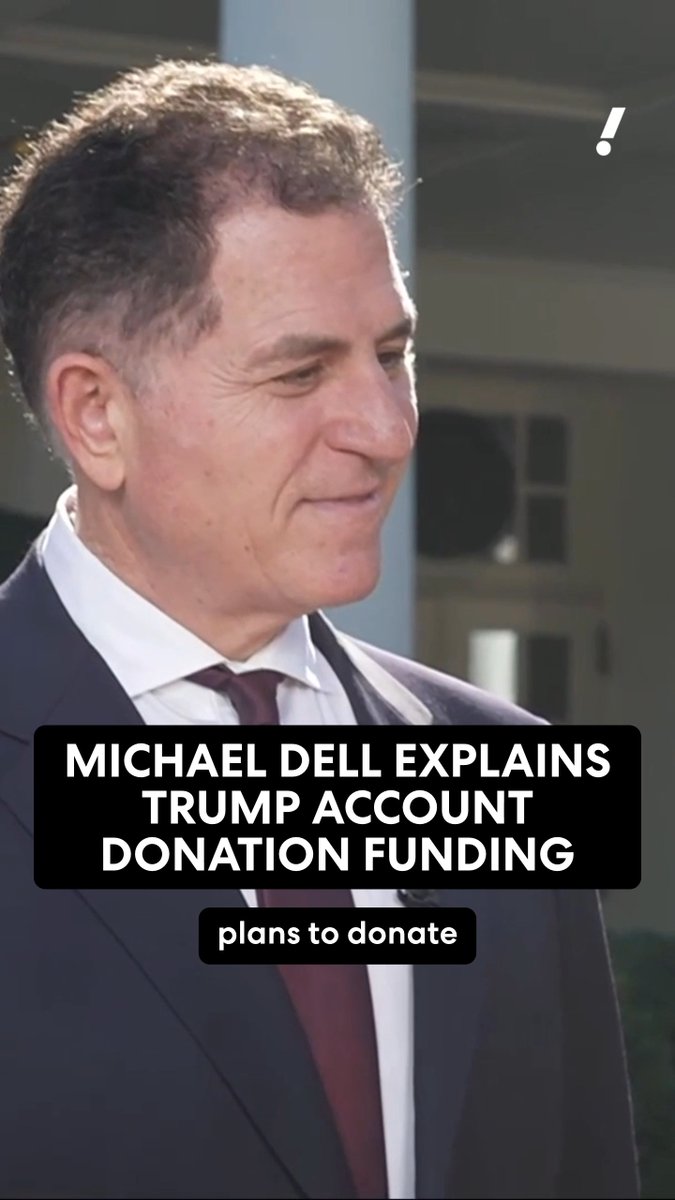 Michael Dell explains how Dell stock funded his $6.25 billion donation to Trump accounts.