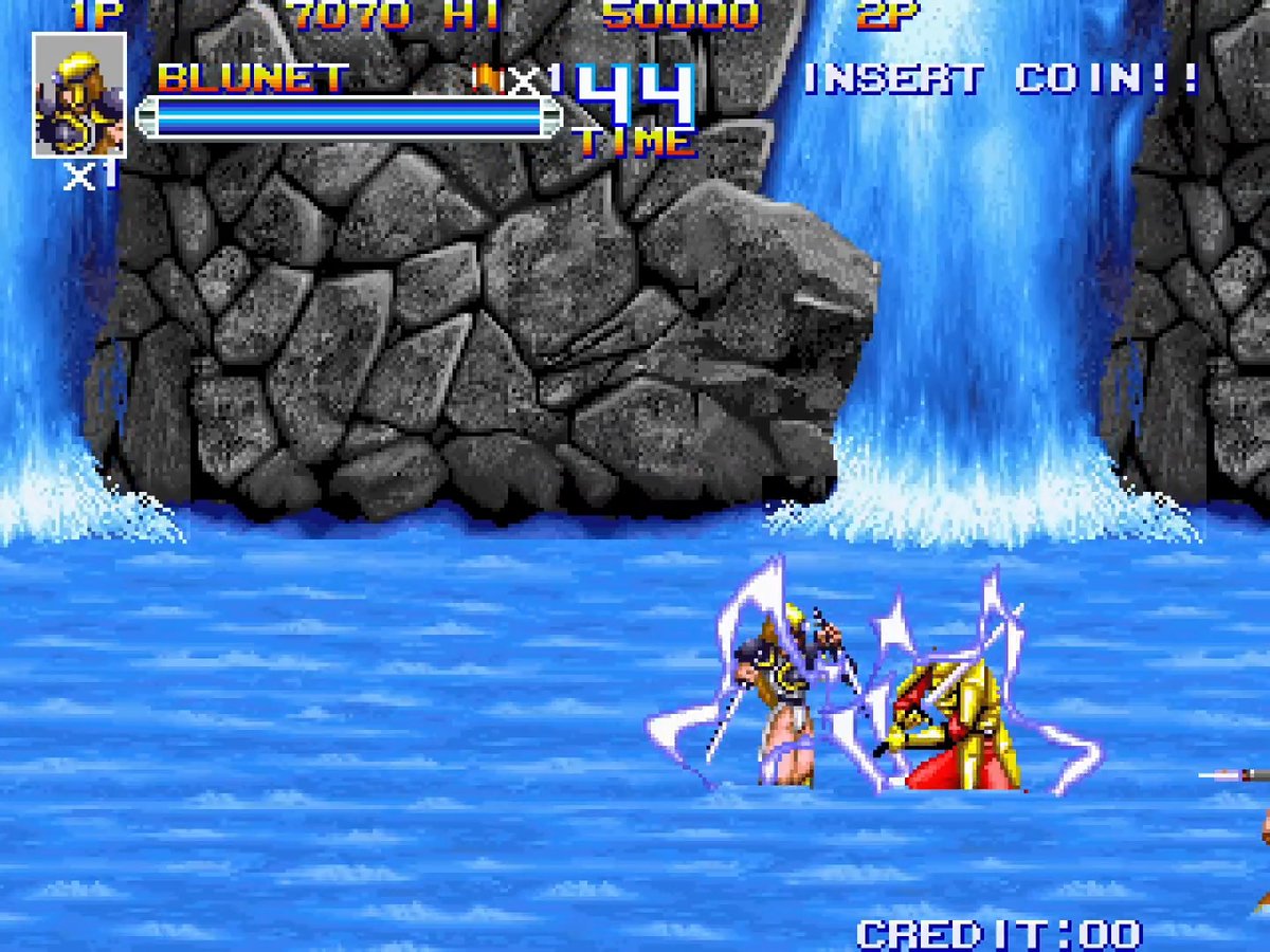 You can possess enemies in this obscure brawler Shadow Force (Arcade, Technōs Japan, 1993)
