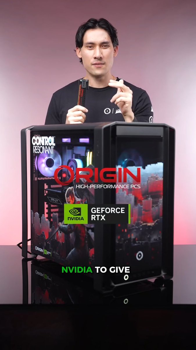 WE’RE TEAMING UP WITH NVIDIA TO GIVE AWAY THIS CONTROL Resonant GAMING PC! 🎮 It’s a custom Origin PC MILLENNIUM build with an NVIDIA GeForce RTX 5080 & a Control Resonant design. Enter at before October 13th, and don’t forget to grab your extra entries! NVIDIA GeForce