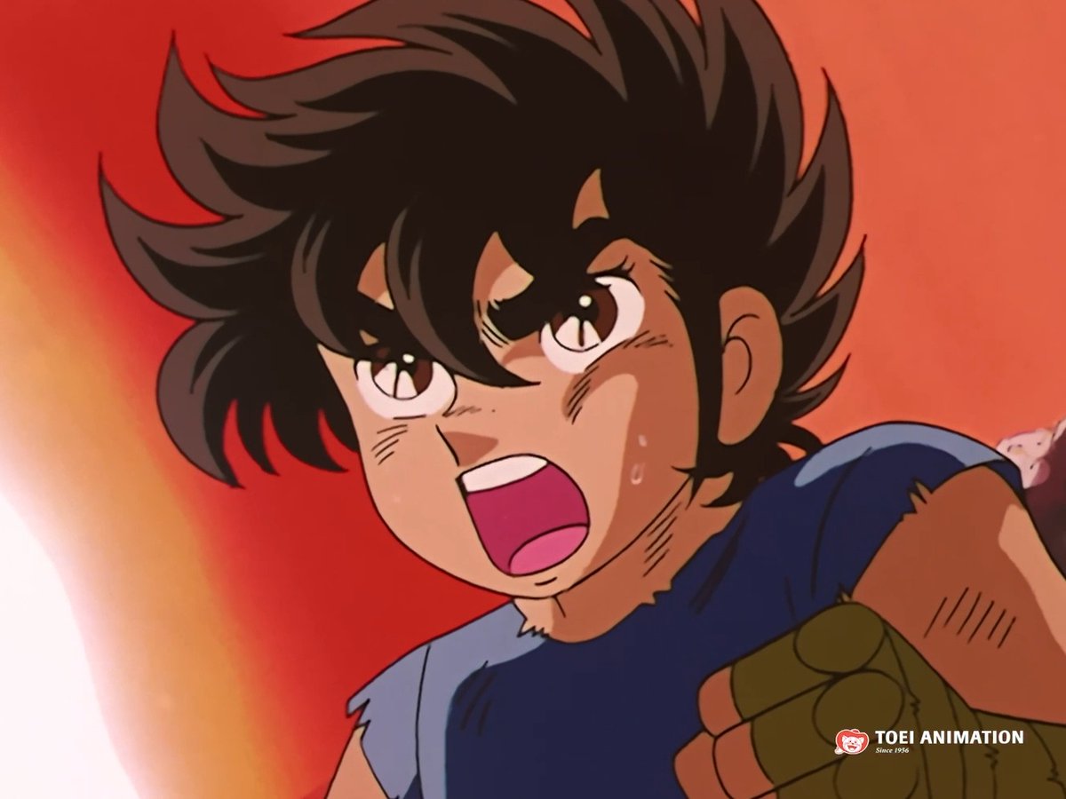 ¡Las palabras de Aioria motivaron a Seiya a seguir entrenando! 💪🔥 Comparte si eres fan de estos poderosos Caballeros. #SaintSeiya