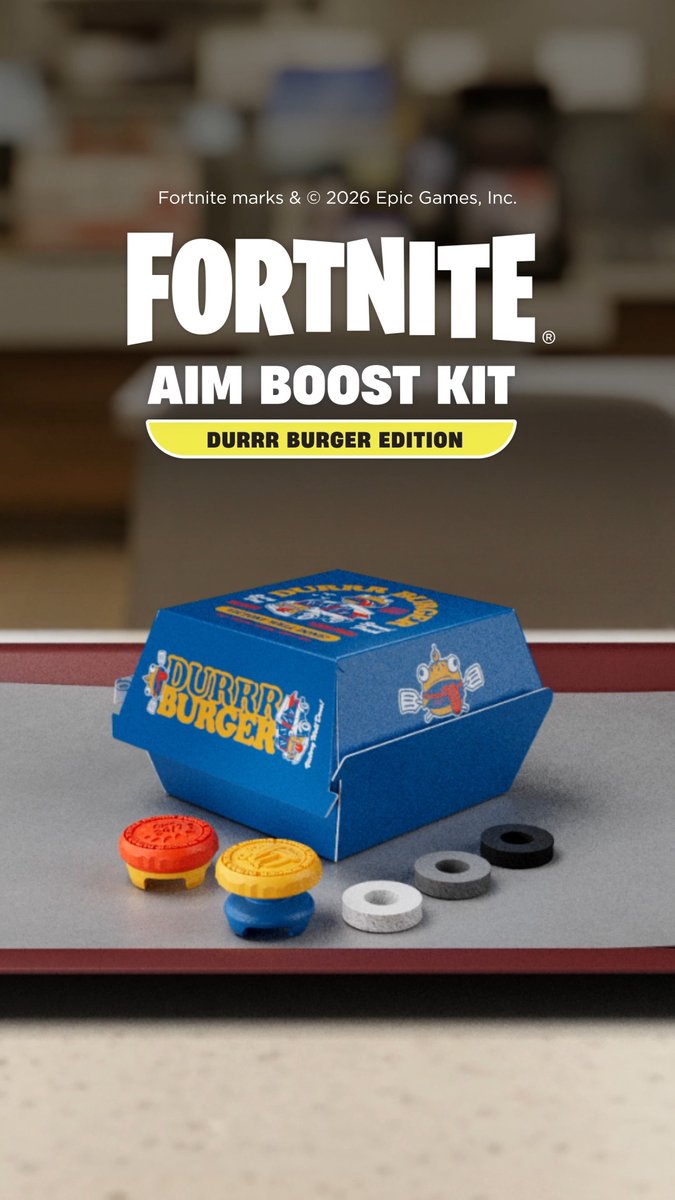 ORDER UP! 🍔 We have the Fortnite Edition Durrr Burger Aim Boost Kit ready to go. Order your own today.
