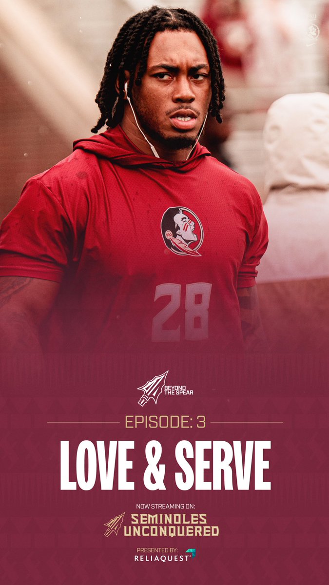 𝗕𝗲𝘆𝗼𝗻𝗱 𝘁𝗵𝗲 𝗦𝗽𝗲𝗮𝗿 🍢 Now on the Seminoles Unconquered App Episode 3 🍖 Chris + Willie Jones 💪 Mikai Gbayor 📱 #NoleFamily | ReliaQuest