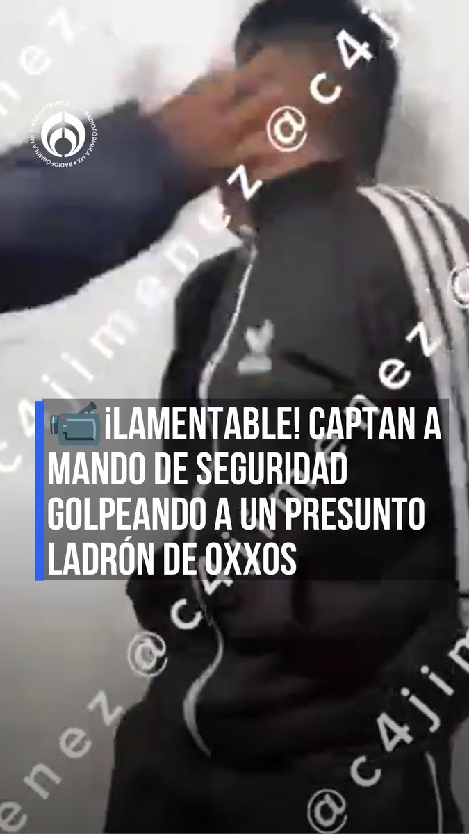 ¡Lamentable! 📹🔴Captan a mando de seguridad golpeando a un presunto ladrón de Oxxos; así interrogó al joven detenido. #RFmx #Imperdible