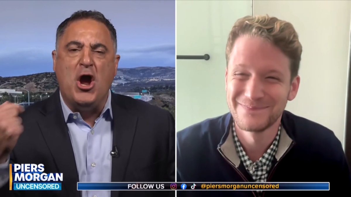 “The Israelis are in this sick, disgusting cult… they have been slaughtering Palestinian children since day one!” Cenk Uygur erupts over the Israel-Gaza war on the anniversary of October 7. 📺 Piers Morgan | @CenkUygur